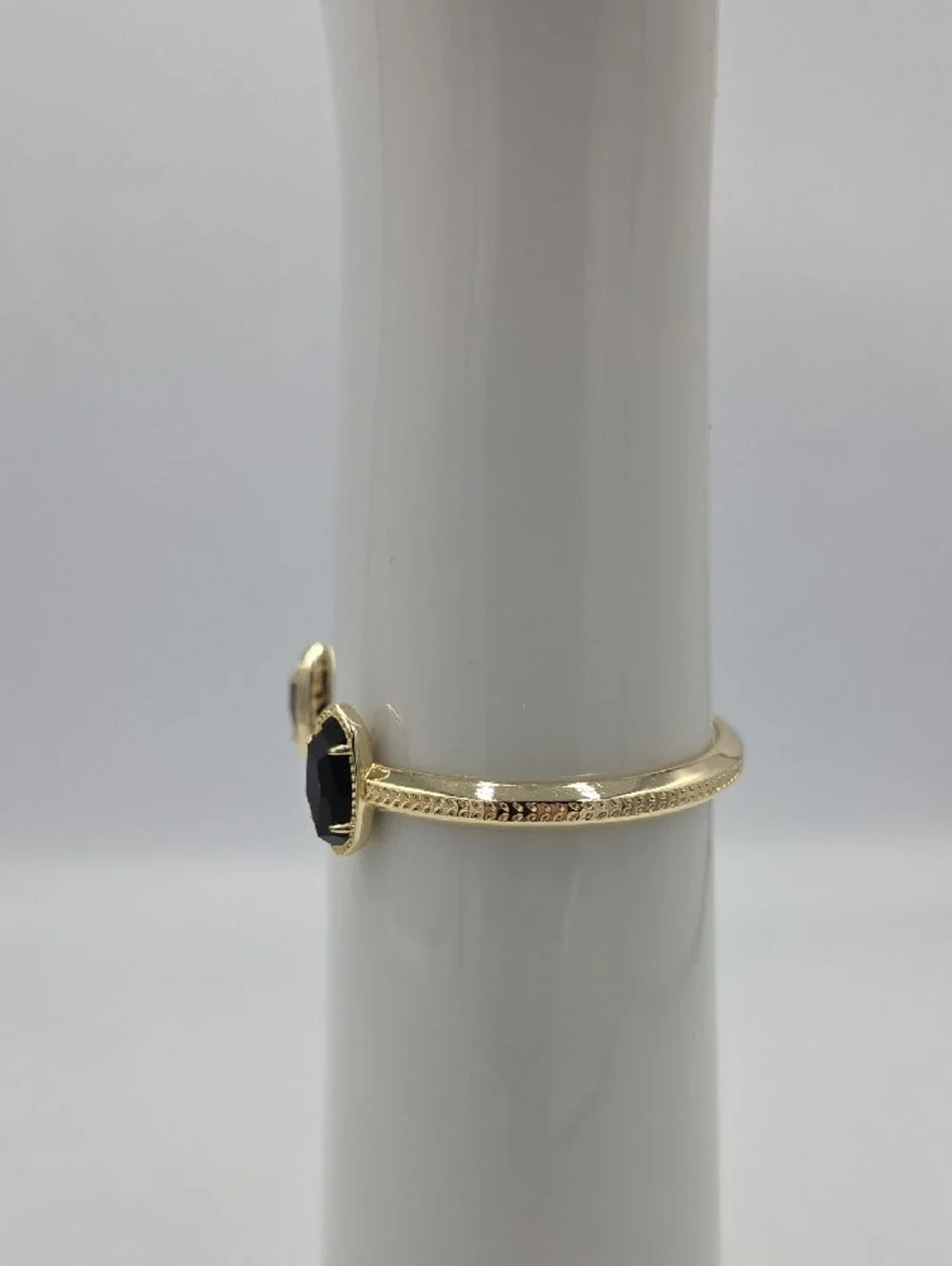 Kendra Scott Gold Open Cuff Bracelet with Black Stones